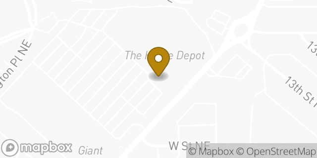 Map showing the location of Penske Truck Rental in Washington, DC 20018