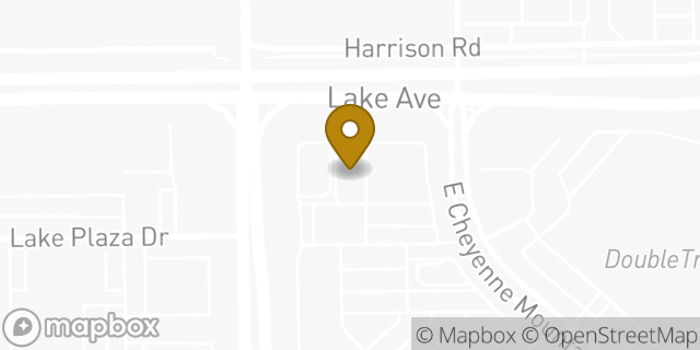 Map showing the location of Starbucks in Colorado Springs, CO 80906