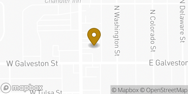 Map showing the location of Subway in Chandler, AZ 85225