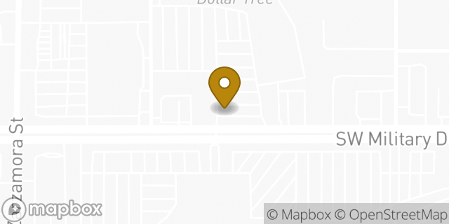 Map showing the location of Bank of America Drive-Thru ATM | South Park Plaza in San Antonio, TX 78224