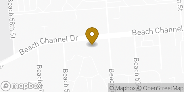 Map showing the location of Amazon Locker - Pilaf in Arverne, NY 11692