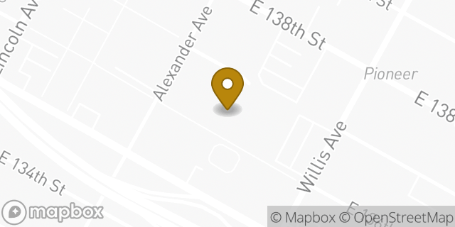 Map showing the location of Amazon Locker - Trademark in Bronx, NY 10454