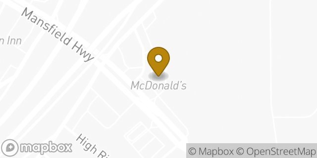 Map showing the location of McDonald's in Kennedale, TX 76140
