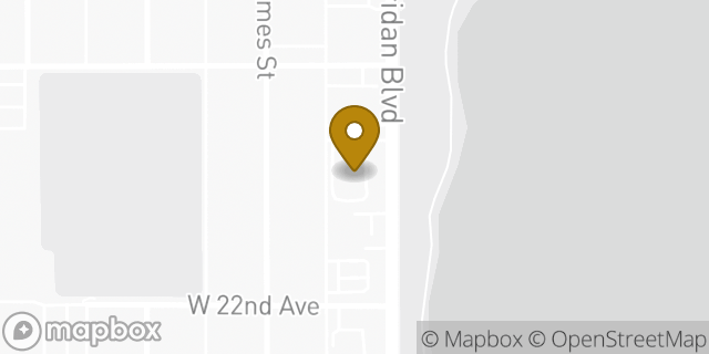 Map showing the location of The UPS Store in Edgewater, CO 80214