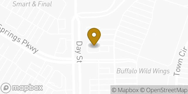 Map showing the location of Starbucks in Moreno Valley, CA 92553
