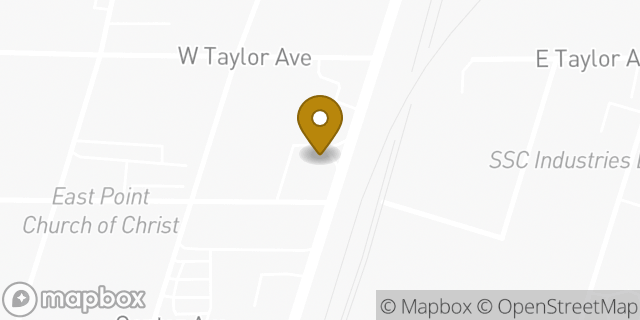 Map showing the location of Amazon Locker - Liver in East Point, GA 30344