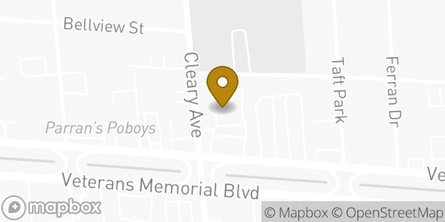 Map showing the location of McDonald's in Metairie, LA 70002