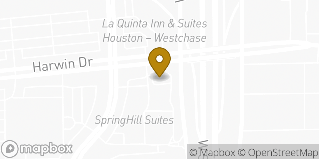 Map showing the location of Starbucks in Houston, TX 77072