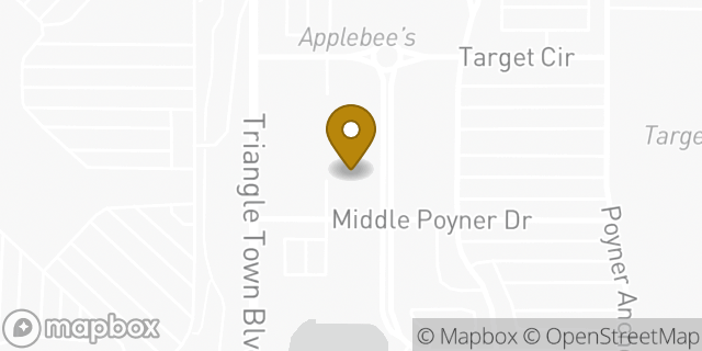 Map showing the location of ATM Target in Raleigh, NC 27615