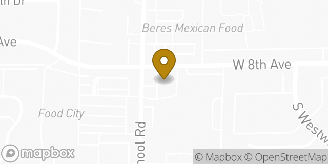 Map showing the location of Amazon Locker - Median in Mesa, AZ 85210