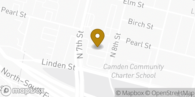 Map showing the location of Amazon Locker - Aidi in Camden, NJ 08102