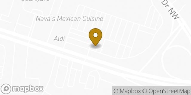 Map showing the location of Papa Johns Pizza in Huntsville, AL 35816