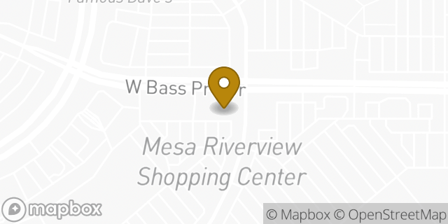 Map showing the location of Pearle Vision in Mesa, AZ 85201