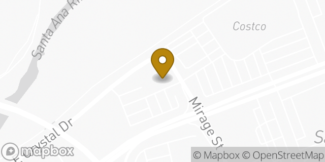 Map showing the location of Amazon Locker - Riva in Yorba Linda, CA 92887