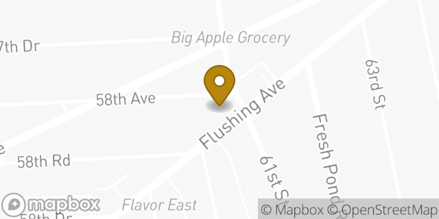 Map showing the location of Dunkin' in Maspeth, NY 11378