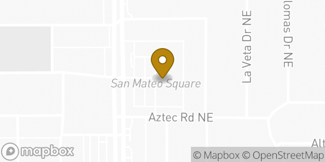 Map showing the location of Amazon Locker - Dhaka in Albuquerque, NM 87110