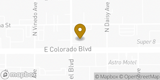 Map showing the location of Citibank ATM in Pasadena, CA 91107
