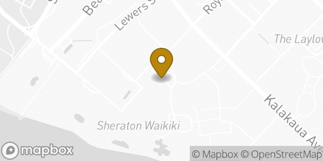 Map showing the location of Avis Car Rental in Honolulu, HI 96815