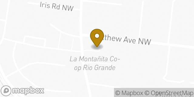 Map showing the location of Subway in Albuquerque, NM 87104