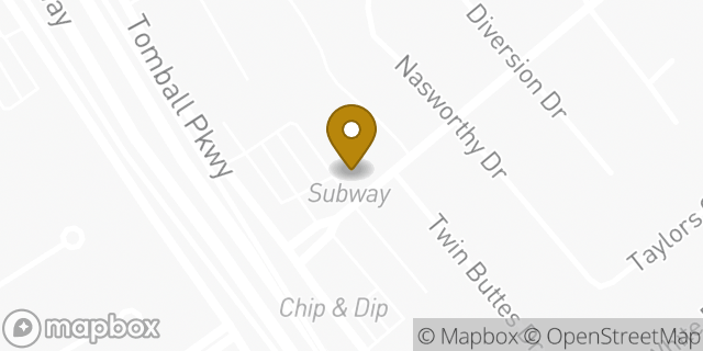 Map showing the location of Subway in Tomball, TX 77375