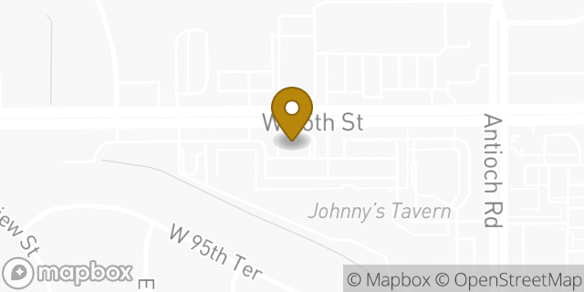 Map showing the location of Starbucks in Overland Park, KS 66212