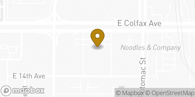 Map showing the location of Bank of America Walk-Up ATM | The Forum in Aurora, CO 80011