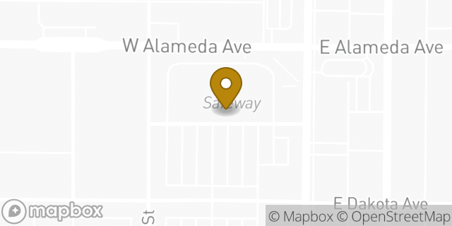 Map showing the location of Amazon Locker - Vica in Denver, CO 80209