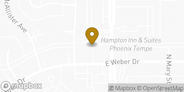 Map showing the location of Budget Car Rental in Tempe, AZ 85281