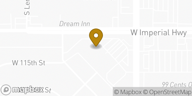 Map showing the location of Amazon Locker - Florentina in Inglewood, CA 90303