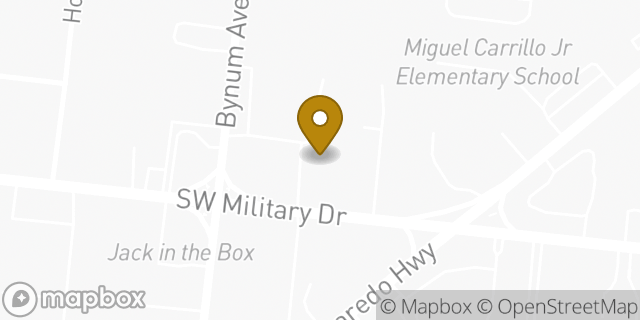 Map showing the location of AutoZone in San Antonio, TX 78211