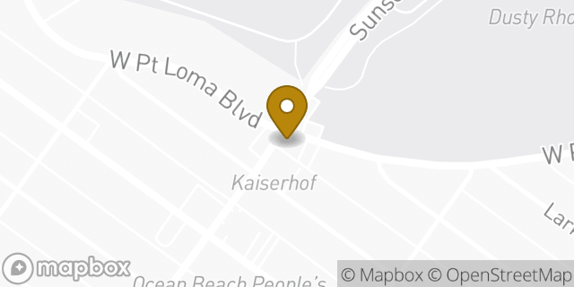 Map showing the location of Amazon Locker - Railway in San Diego, CA 92107, CA 92107