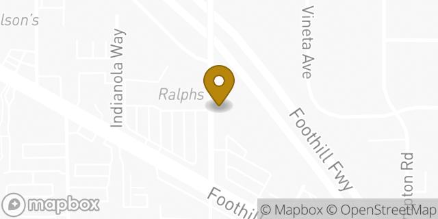 Map showing the location of Starbucks in La Canada Flintridge, CA 91011