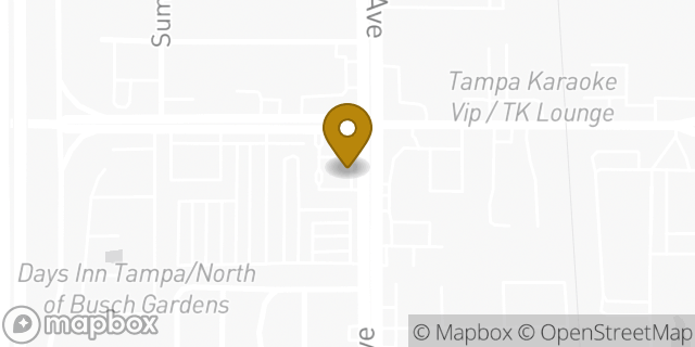 Map showing the location of Enterprise Rent-A-Car in Tampa, FL 33612