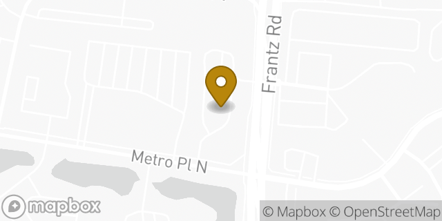 Map showing the location of Chase Bank in Dublin, OH 43017