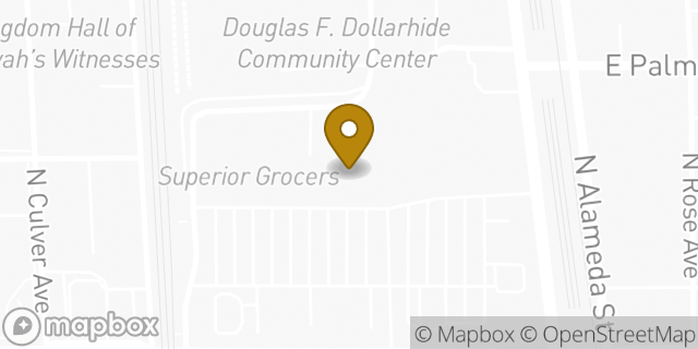 Map showing the location of Foot Locker in Compton, CA 90220