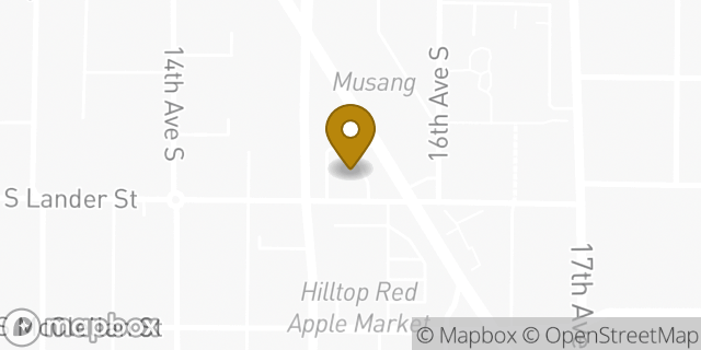 Map showing the location of Bank of America in Seattle, WA 98144