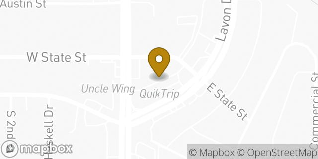 Map showing the location of QuikTrip in Garland, TX 75040