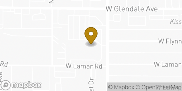 Map showing the location of AutoZone in Glendale, AZ 85301