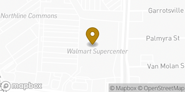 Map showing the location of Walmart in Houston, TX 77022