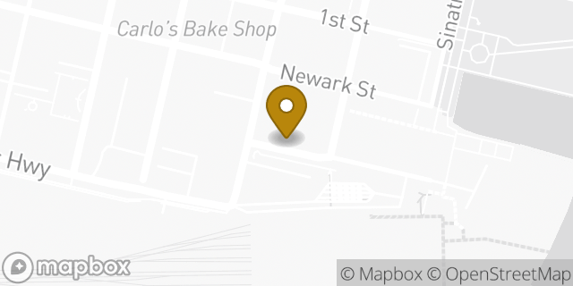 Map showing the location of Dunkin' in Hoboken, NJ 07030