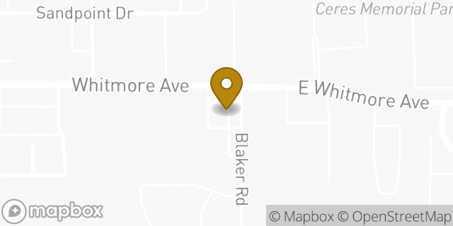 Map showing the location of ATM 7ELEVEN-FCTI in Ceres, CA 95307