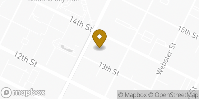 Map showing the location of Chase Bank in Oakland, CA 94612