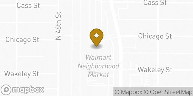Map showing the location of Walmart Neighborhood Market in Omaha, NE 68131