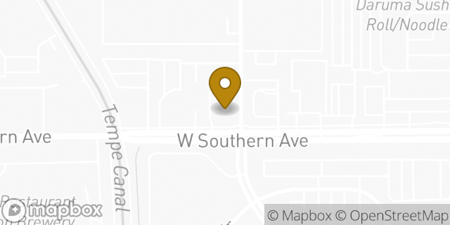 Map showing the location of Starbucks in Mesa, AZ 85202