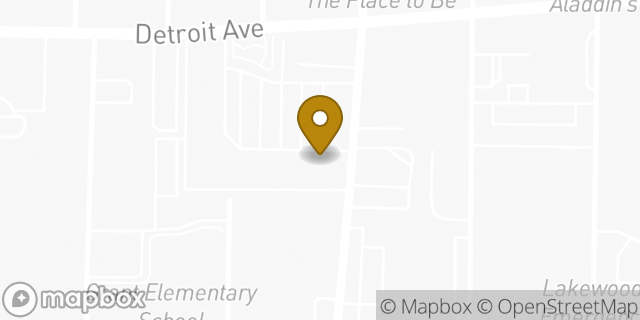 Map showing the location of The UPS Store in Lakewood, OH 44107