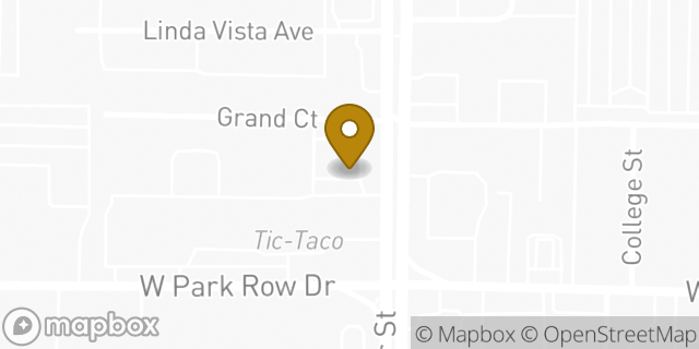 Map showing the location of Starbucks in Arlington, TX 76013