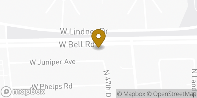 Map showing the location of Subway in Glendale, AZ 85308