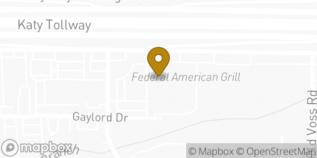 Map showing the location of Bank of America Financial Center in Houston, TX 77024