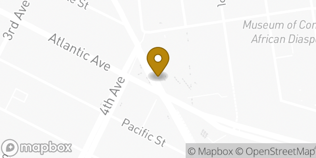 Map showing the location of Starbucks in Brooklyn, NY 11217