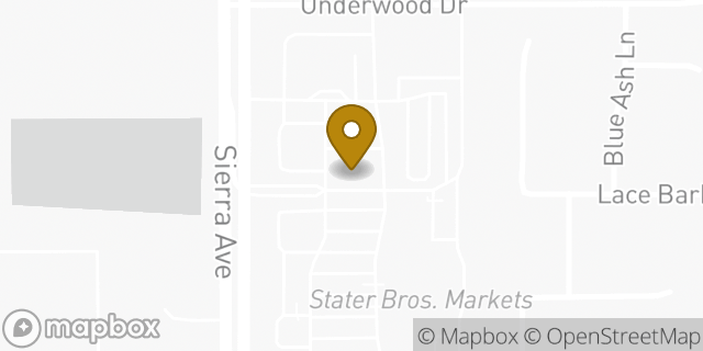 Map showing the location of Baskin-Robbins in Fontana, CA 92337